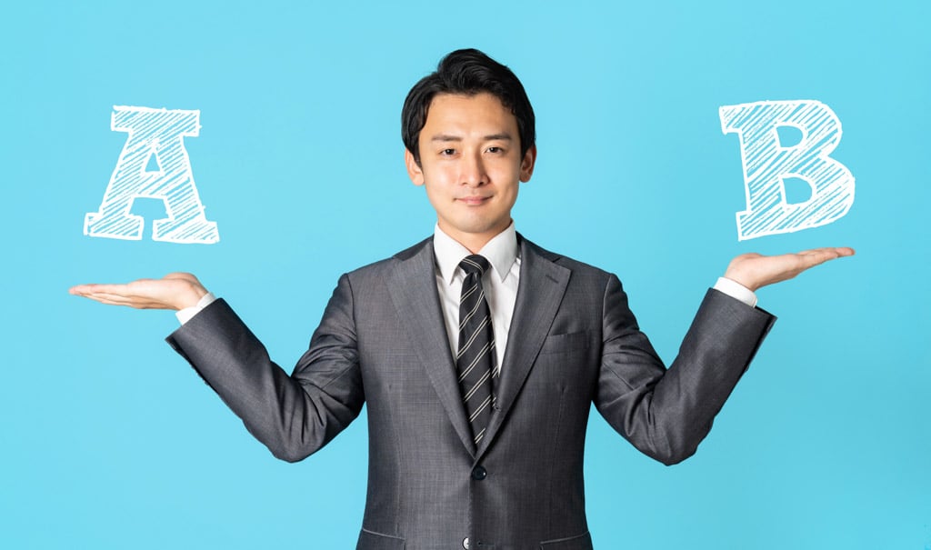 ＡとＢの比較