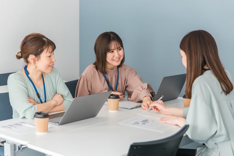 アジェンダを活用して会議を進行している様子