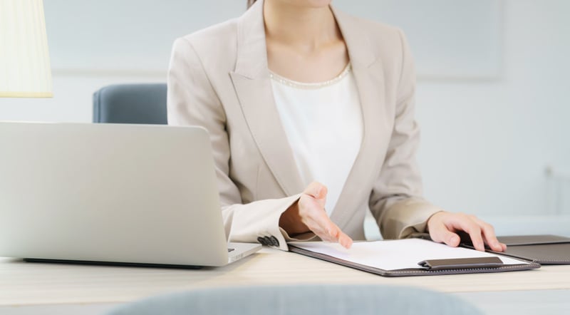 カンファレンスの受付