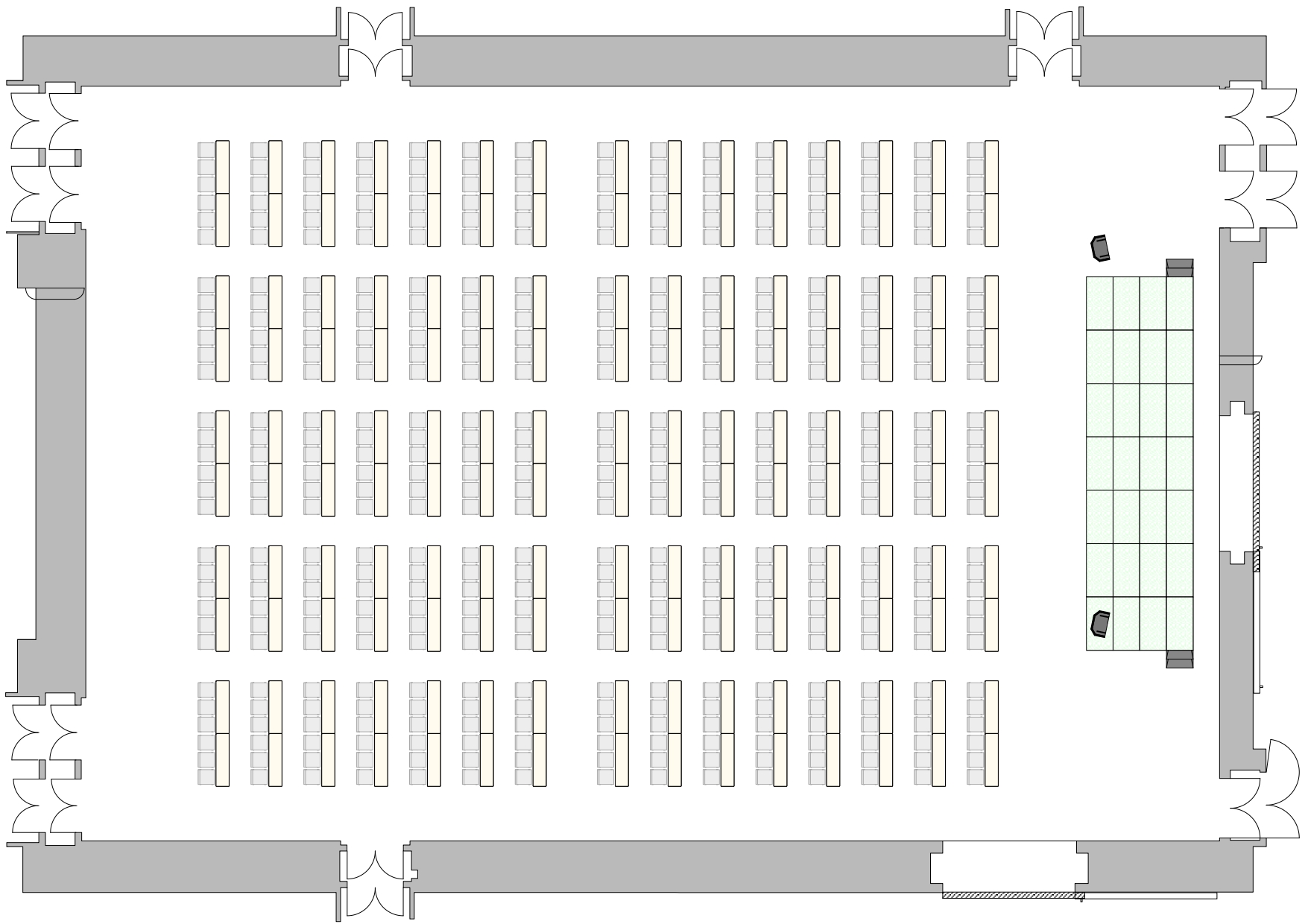 カンファレンス スクール450席(A全体平面図)